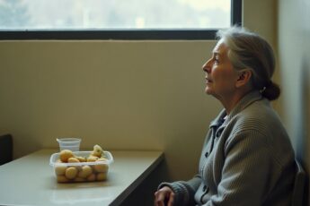 Двенадцать лет она обедала одна за столиком у окна, и никто к ней не подсаживался. Я села случайно, все места были заняты. А потом пришла на прощание и застыла в дверях