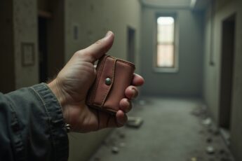 Рабочий вскрыл стену в старой школе, запечатанную полвека назад. Оттуда выпал кошелёк — и имя на билете ещё читалось