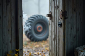 Бывший шофёр леспромхоза всё лето строил баню из списанного вагончика и поставил её на прицеп. Соседи спрашивали, куда он её выгуливает, а жена перестала ходить в магазин. В первую субботу октября он завёл трактор и свернул не к райцентру